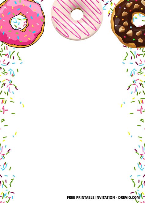 awesome free editable donuts party invitation templates free freeinvitation2019 birthday