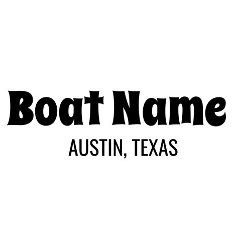 Boat Name Decal With Port And State Custom Personalized Etsy