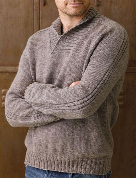 Free knitting and crochet patterns from elaine phillips. Shawl collar jumper knitting pattern