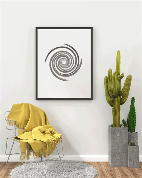 Spiral Design Minimalist Art Modern Spiral Art Spiral Wall Etsy
