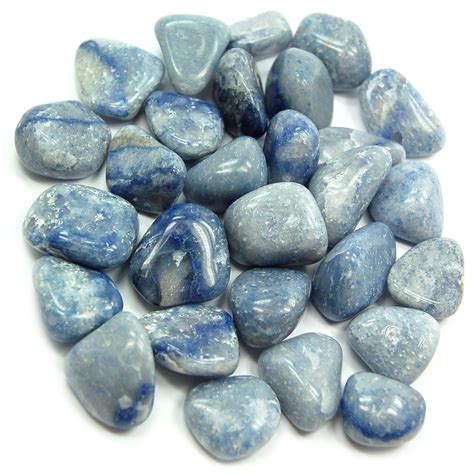 Tumbled Blue Quartz Crystal Stones Collectables Collectable Rocks