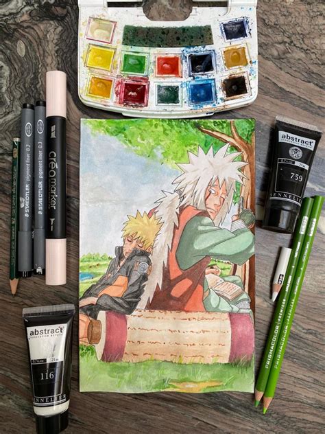 Comment Envoyer Des V Bucks A Un Ami - Naruto et jiraya (à l'aquarelle) - Cultura