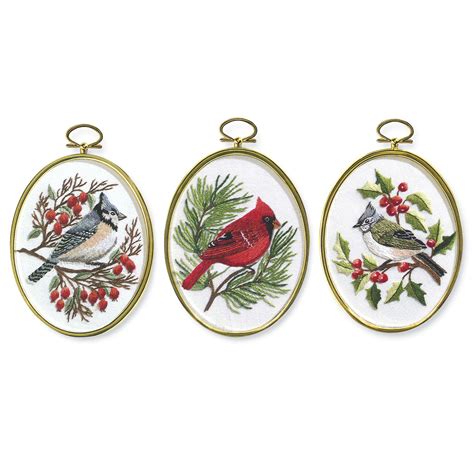 Winter Birds Crewel Kit The Stitchery Embroidery Kits Crewel Embroidery