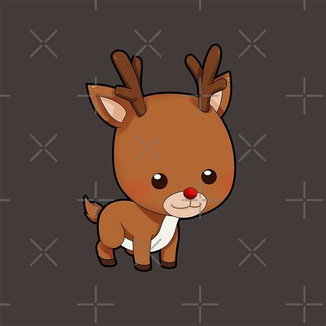 Adorably Cute Reindeer By Luke Webster Redbubble