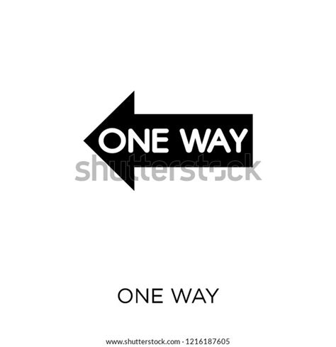 One Way Sign Icon One Way Stock Vector Royalty Free 1216187605