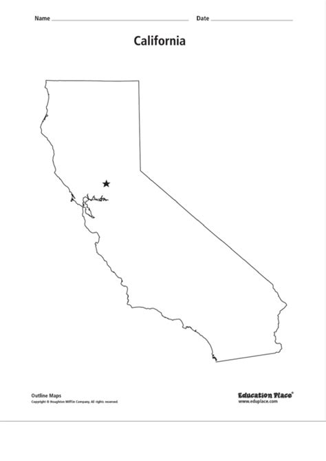 California Map Template Printable Pdf Download