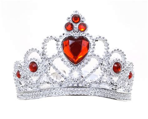 Red Silver Jeweled Tiara Party Favor Pack Of 12 Plastic Crowns Cb