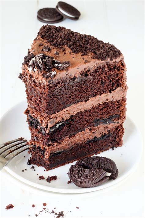 Oh, and tender, amazingly tender!!! Triple Layer Chocolate Oreo Cake - Baker by Nature