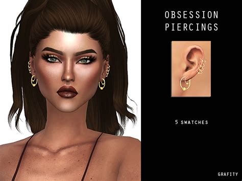 Ear Cuff Piercing Earrings The Sims 4 P2 Sims4 Clove