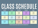 Editable Class Schedule Template