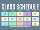Editable Class Schedule Template