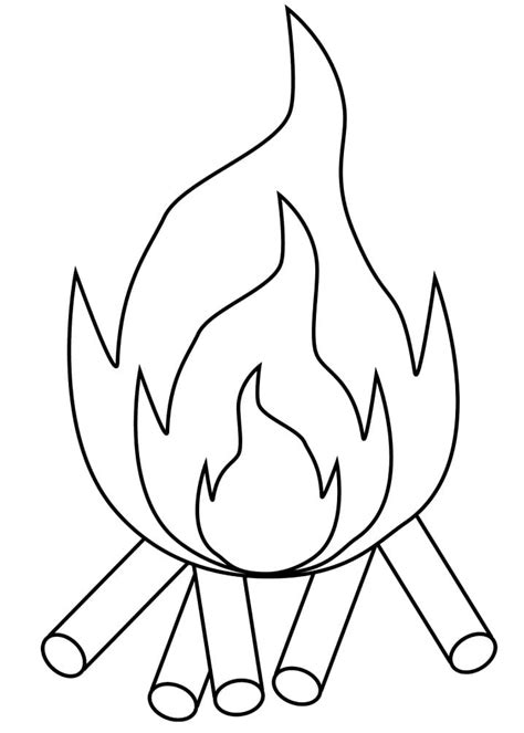 Printable Bonfire Coloring Page Free Printable Coloring Pages For Kids