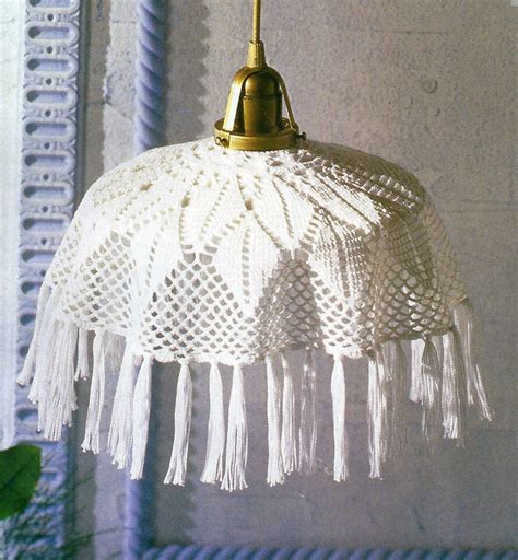Crocheted Lamp Shade Cover Alpine Free Shipping Etsy In