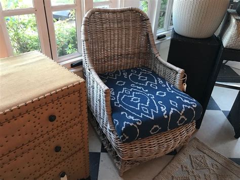 Chair / wicker armchair, rattan. Woven Wicker Armchair