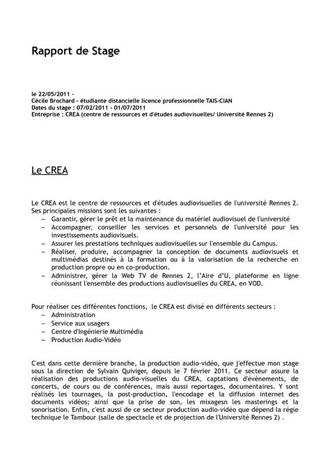 Exemple Rapport De Stage Terminal Bac Pro Communauté MCMS