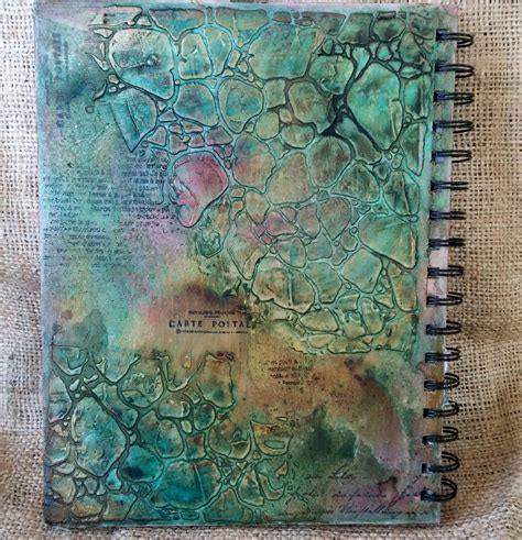 Such A Pretty Mess Video Tutorial Mixed Media Art Journal Cover Using My New Tcw Stencils And