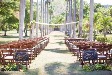 This stylish folding chair comes in a set of two and is made out of teak wood. Dark Wood Folding chairs at the ceremony | Wood folding ...