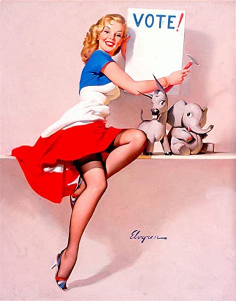 Its Up To You Vote Pin Up Girl Gil Elvgren Print 8 In X 10
