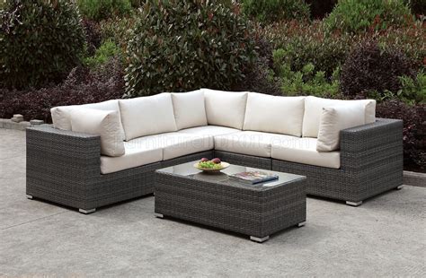 Dimar garden outdoor coffee table wicker patio furniture conversation set lawn garden tea table rattan patio coffee tables with glass top (25.2in, mix brown). Somani CM-OS2128-13 Outdoor Patio Sofa & Coffee Table Set