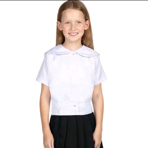 School Uniform Blouse White Baby Collar Marine Collar Katrina