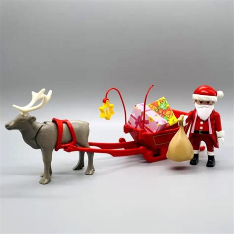 Playmobil Santas Sleigh W Reindeer Presents Christmas Male Adult