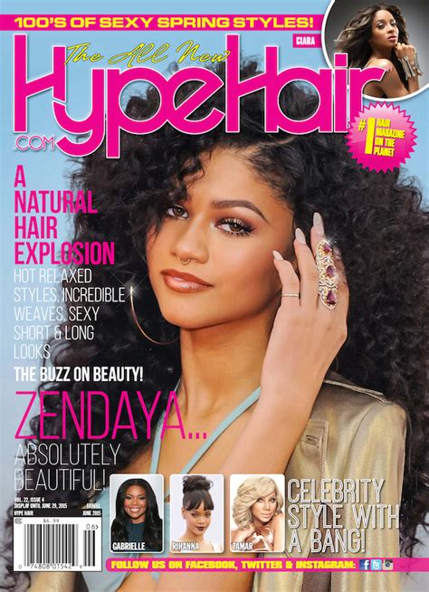 Hype hair & sophisticate's black hair magazines are a huge brand. We Love Zendaya On The Cover of Hype Hair's June 2015 Issue