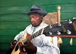 Front Porch Blues portrait of John Jackson Painting by Kerry Burch ...