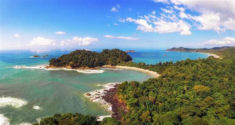 Aerial View Of A Beach In The Manuel Antonio National Park Costa Rica
