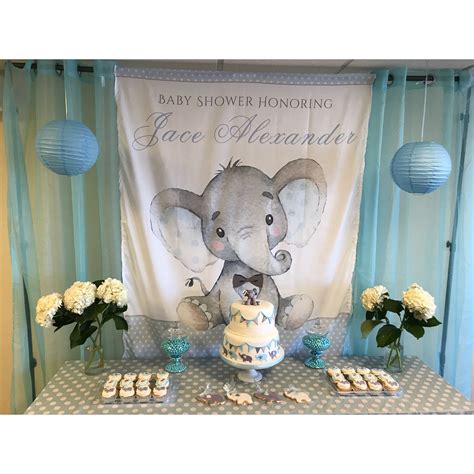 Baby Boy Elephant Theme Shower 🐘💙 Elephant Birthday Party Elephant