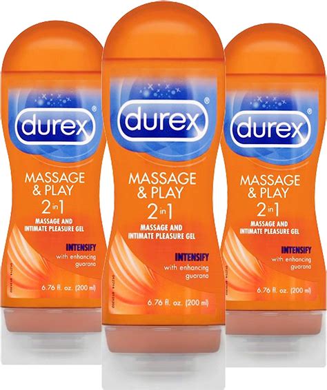 3x durex play massage 2in1 stimulating 200ml intimate lube and massage gel with arousing guarana