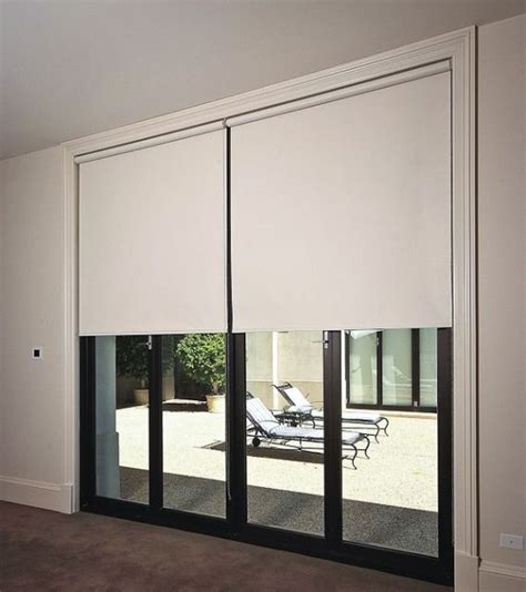 How to choose the best sliding glass door blinds ideas. Shades Ideas: astonishing roller shades on sliding glass ... | Door coverings, Glass door ...