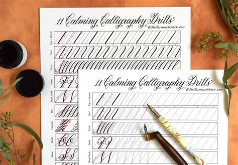 Free Printable Calligraphy Worksheets For Beginners Letter Worksheets