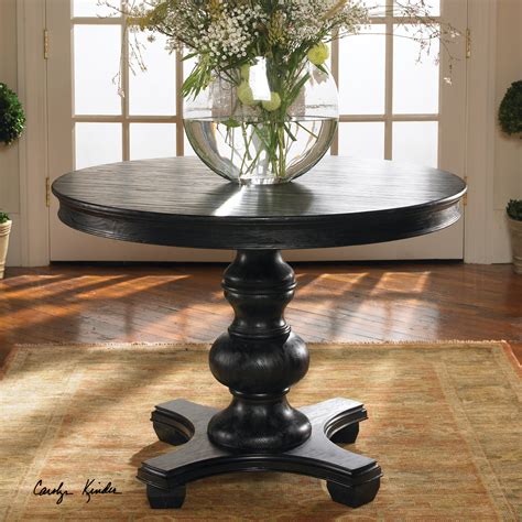 Uttermost Brynmore Wood Grain Round Table Ecture