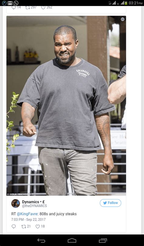 Kanye West Gets Clowned By Twitter After Looking Fat In New Photo