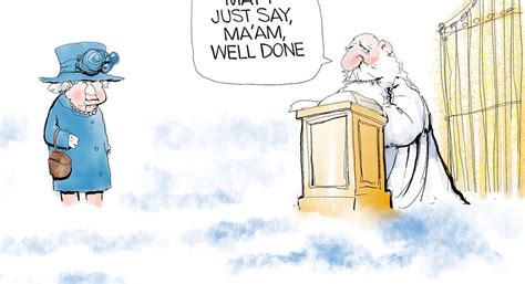 Editorial Cartoon Heaven And Queen Elizabeth Ii Flipboard