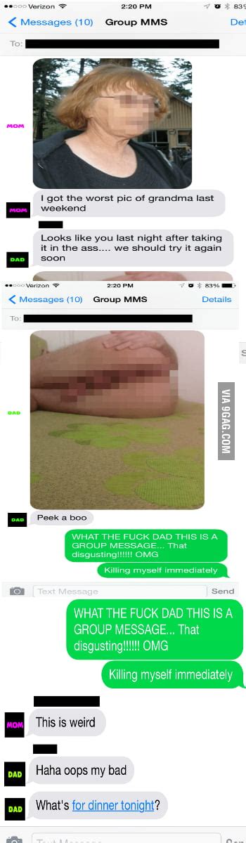Father Sends Inappropriate Pic To Mom Not Realizing Daughter Was In Group Text Gag