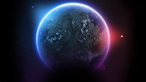 Planets In 3d Space Background