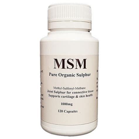 Msm Pure Organic Sulphur Powder Capsules 1000mg Hemp N Nature
