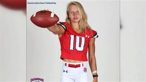 haley van voorhis becomes first woman non kicker to play in an ncaa football game good morning