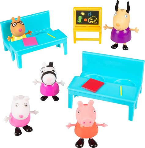 Peppa Pig School Time Figure Playset 8 Pieces Have Fun With Peppa