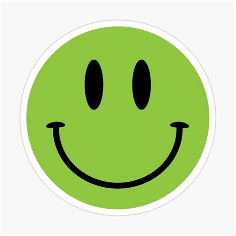 Green Smiley Sticker By Vonkhalifa15 In 2021 Smiley Face Sticker