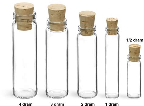 Sks Science Products Glass Lab Vials Clear Lip Lab Vials W Cork Stoppers