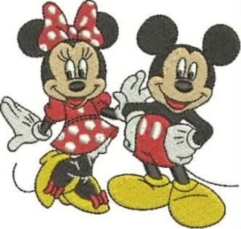 Mickey And Minnie Mouse Machine Embroidery Designs Mickey Etsy