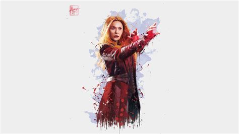 Scarlet Witch Avengers Infinity War 2018 Movies 4k Artwork Hd