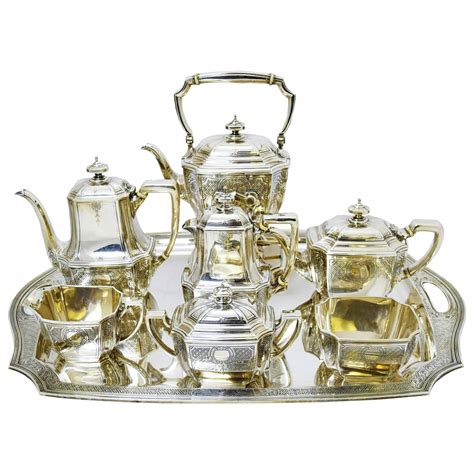 Tiffany And Co Sterling Silver Tea And Coffee Set Circa 1915 For Sale
