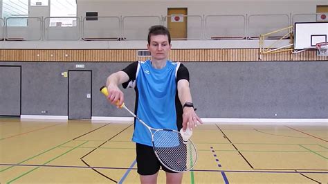 Aufschlag Tutorial TSV Badminton YouTube