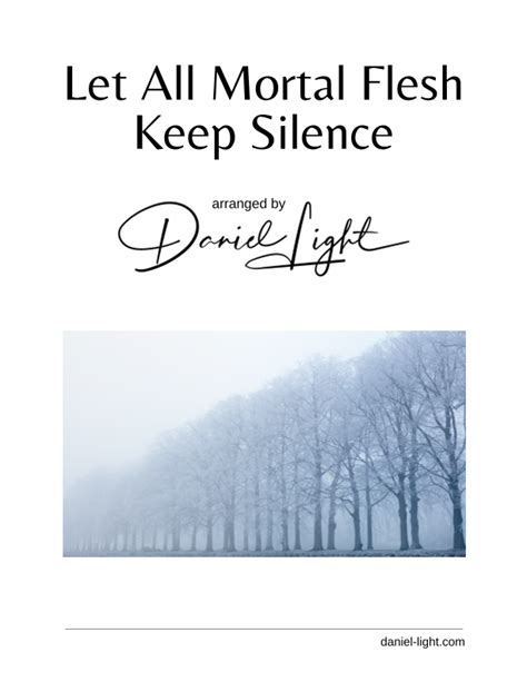 Let All Mortal Flesh Keep Silence Sheet Music French Carol Piano Solo