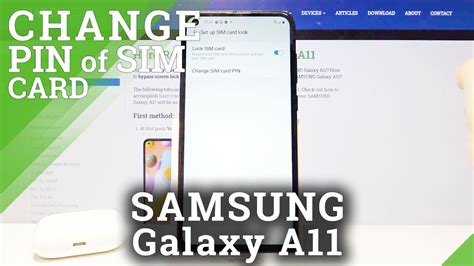 Samsung Galaxy A11 Set Sim Pin On Sim Card Youtube