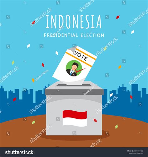 Indonesia President Election Illustration Stock Vector Royalty Free
