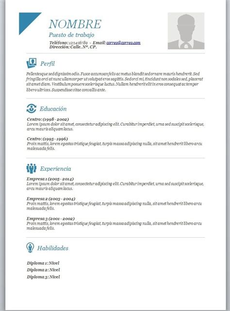 Los estudios indican que un empleador tardará en promedio 6 segundos en decidir si incluir o descartar tu cv del proceso de selección de candidatos. Modelos de curriculum vitae en word para completar ...